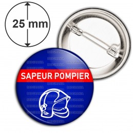 Badge 25mm Epingle Bande Rouge Sapeurs Pompiers Casque F1