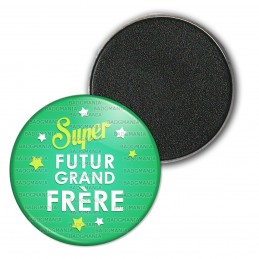 Magnet Aimant Frigo 3.8cm Super Futur GRAND FRERE - Etoiles Fond Vert