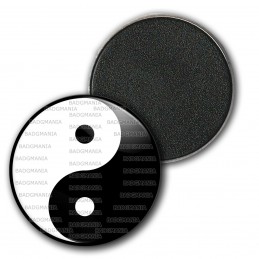 Magnet Aimant Frigo 3.8cm Yin Yang Blanc Noir Harmonie Equilibre Feng Shui Paix Peace