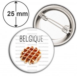 Badge 25mm Epingle Belgique Gauffre