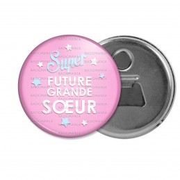 Décapsuleur 6cm Aimant Magnet Super Future GRANDE SUR - Etoile Fond Rose