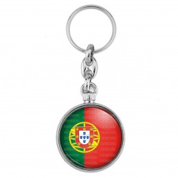 Porte-Clés forme Montre Antique 2 faces Drapeau Portugal Portuguais Portuguese Flag Embleme